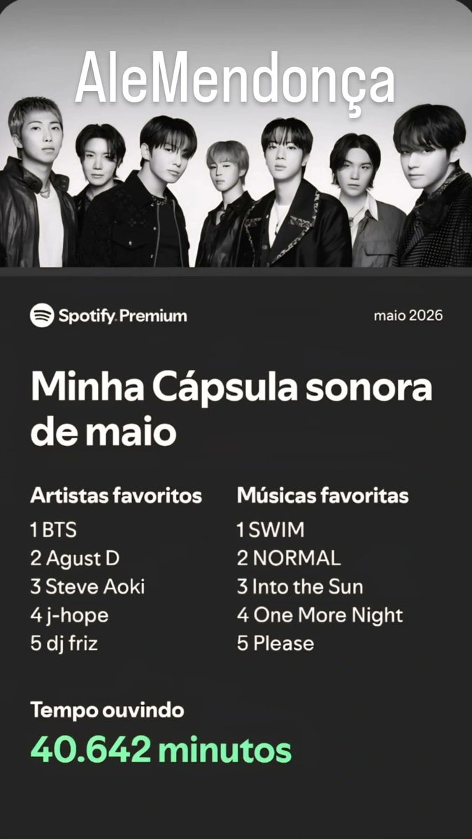 Ale_C_Mendonca's tweet photo. E ai gente, como foi o mês de maio de vcs? 
Precisamos subir os streams em Junho e fazer Come Over estrear no topo dos chatters. 

Minhas duas contas premium, mais ainda tem as 4 contas free, 1 deezer e 1 YT. https://t.co/pZTah2DA1f