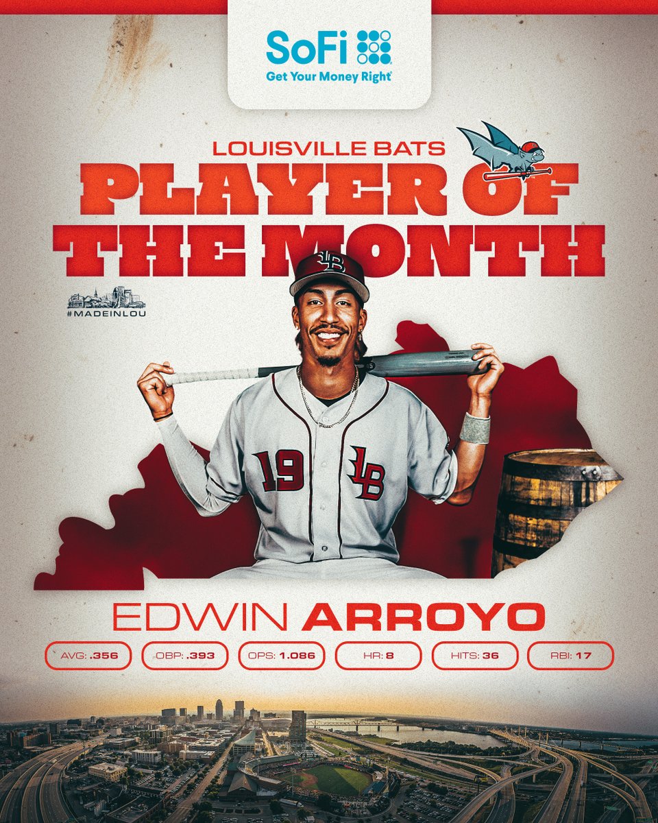LouisvilleBats's tweet photo. Different breed 💎

Edwin Arroyo is your @SoFi Player of the Month! https://t.co/y9OEDZeK1M