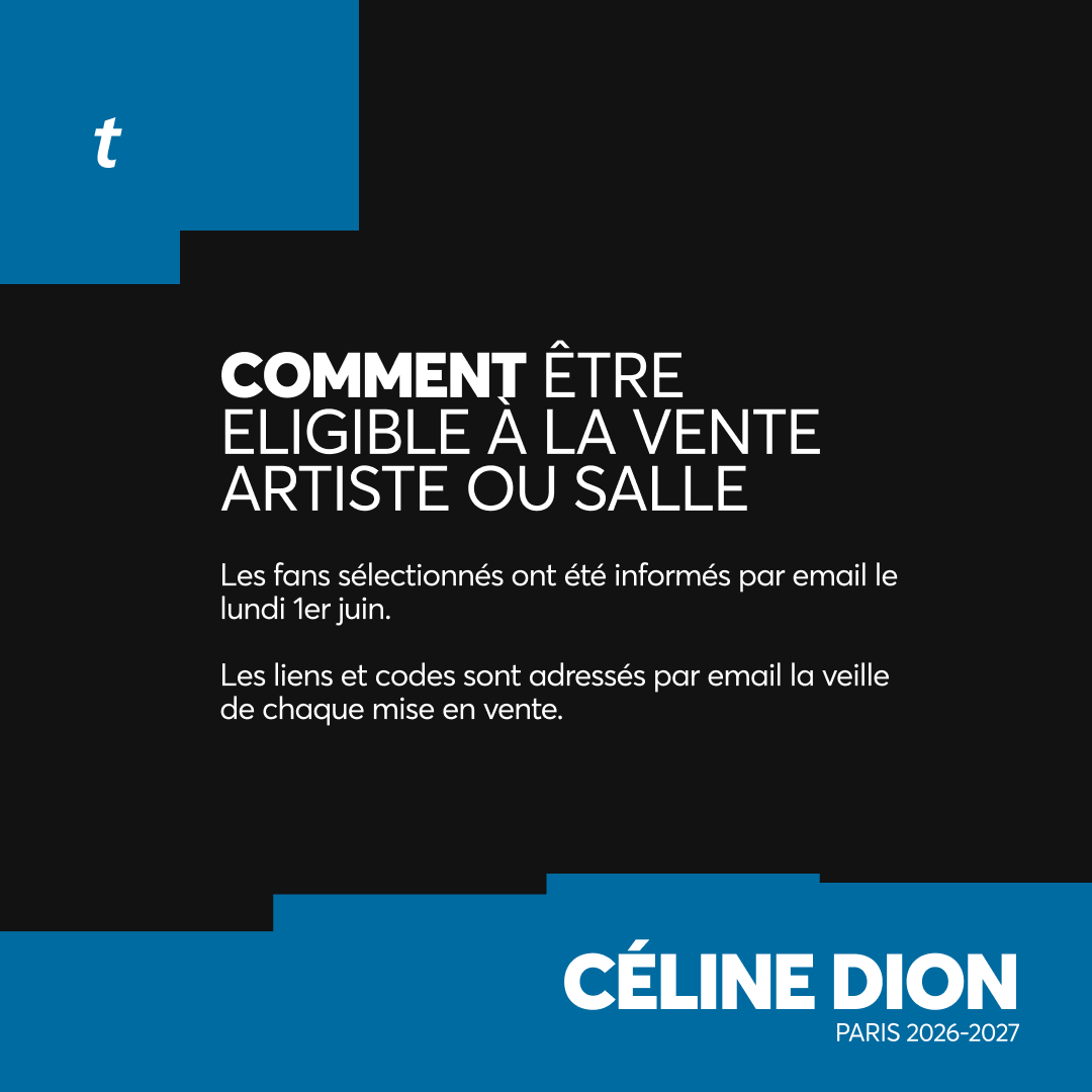TicketmasterFR's tweet photo. Céline Dion Paris 2027 @ParisLaDefArena : les infos clés à retenir !
🔗 Plus d’info sur https://t.co/2qM07pEnRO https://t.co/2EhY9ERO7R