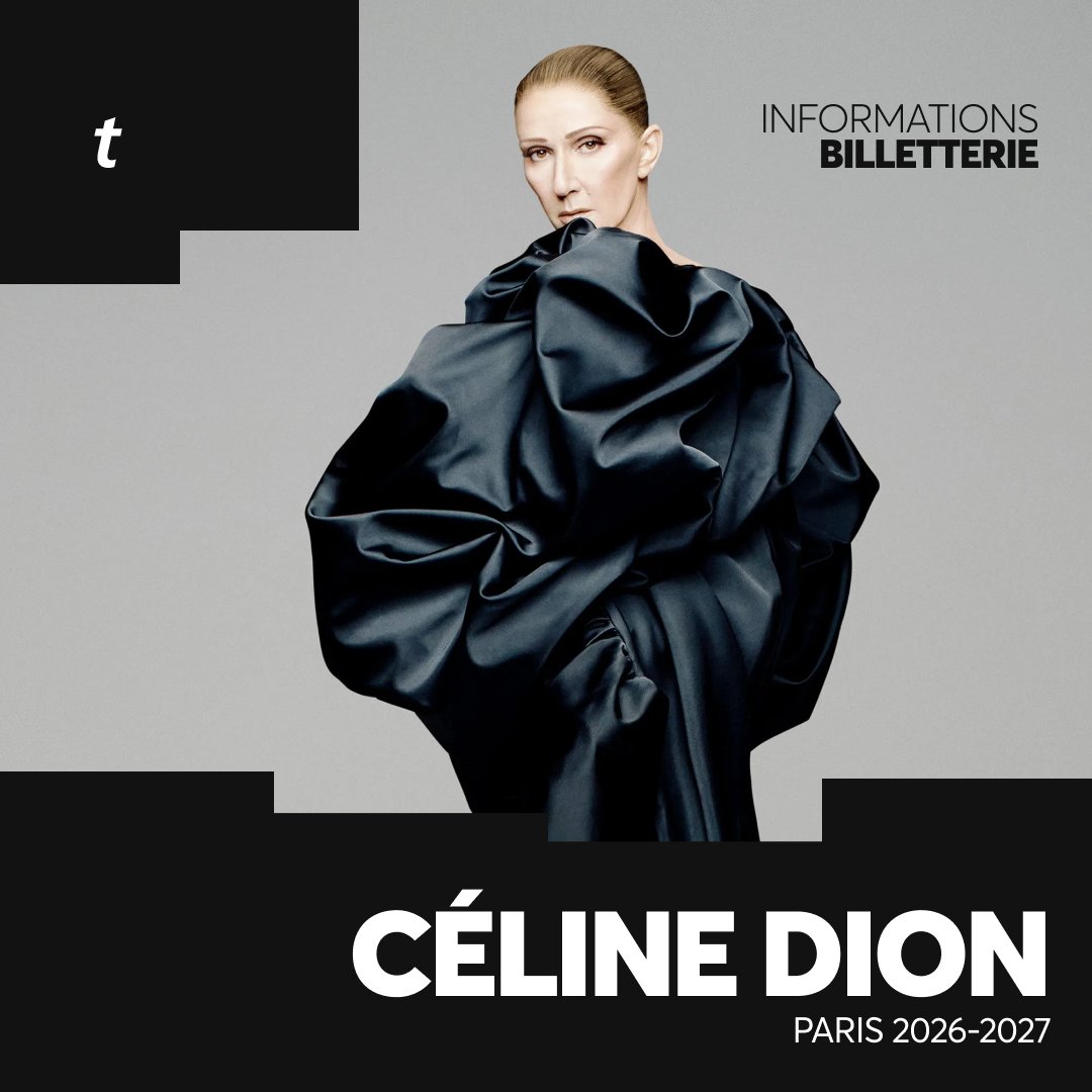 TicketmasterFR's tweet photo. Céline Dion Paris 2027 @ParisLaDefArena : les infos clés à retenir !
🔗 Plus d’info sur https://t.co/2qM07pEnRO https://t.co/2EhY9ERO7R