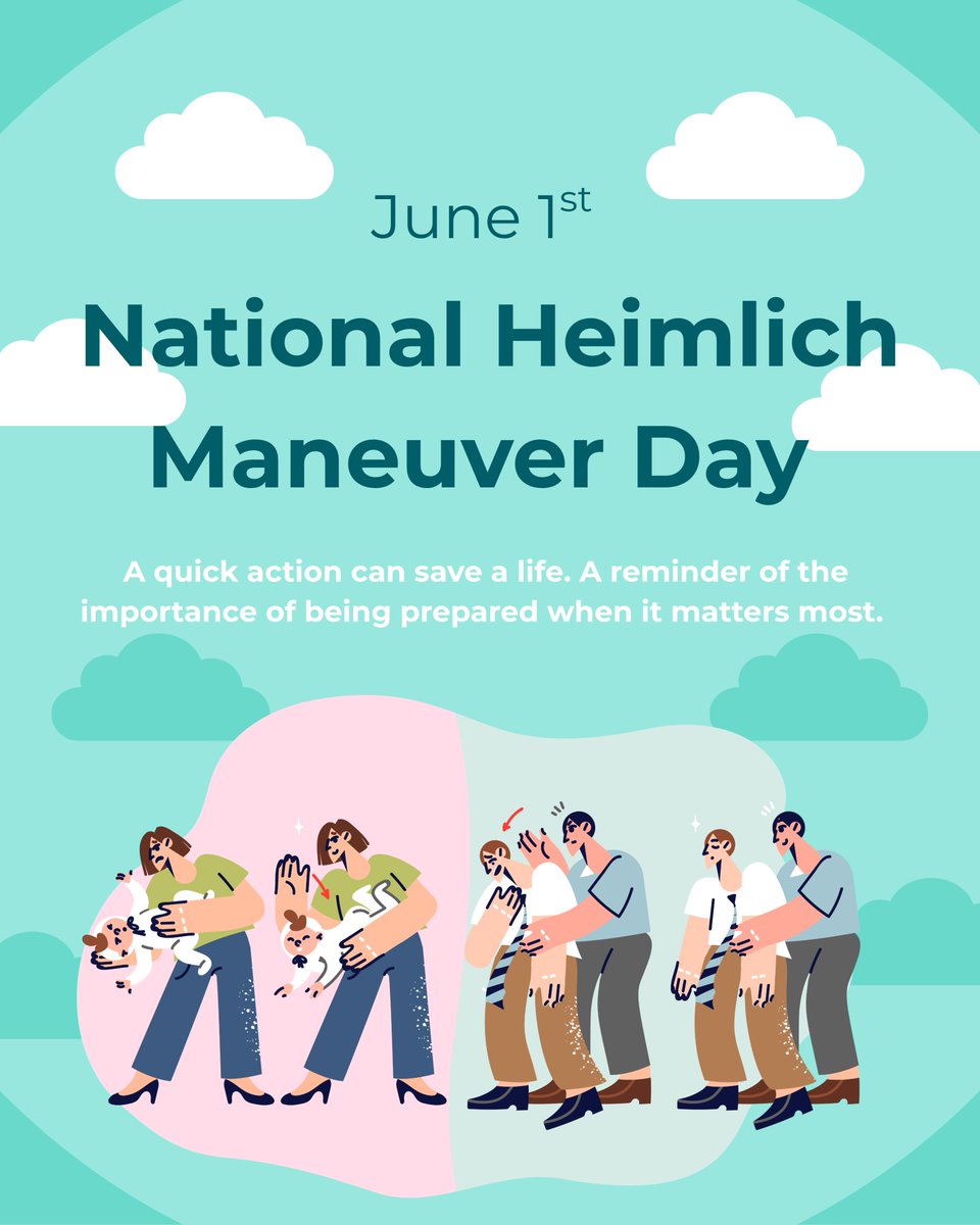 SlateHealthcare's tweet photo. One skill can save a life.

Today, we recognize National Heimlich Maneuver Day and the importance of being prepared when every second counts.

#NationalHeimlichManeuverDay #PatientSafety #HealthcareHeroes #TravelNurse #SlateHealthcare https://t.co/tktrpoAuhk