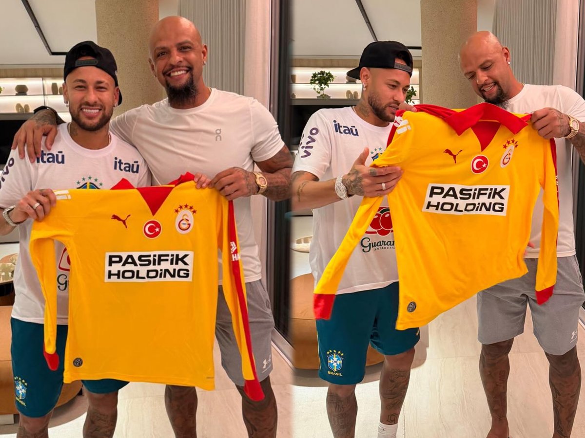 lemarcaspors_'s tweet photo. Felipe Melo, Neymar'a Galatasaray forması hediye etti. https://t.co/ThRYMJ1DUd