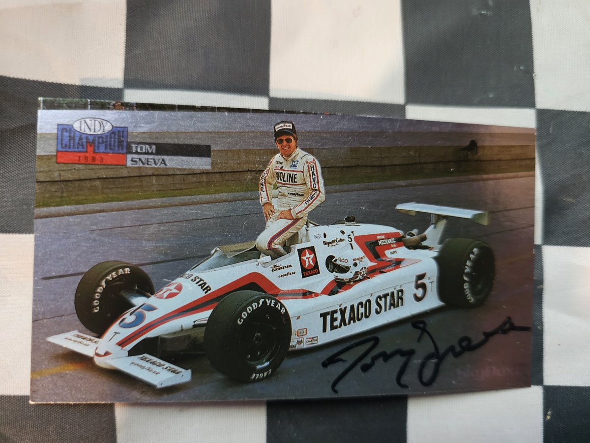 us2bfast's tweet photo. Happy Birthday Tom Sneva @IndyCar #whodoyoucollect #TTM #enjoythehobby https://t.co/ZrIcWkboqW