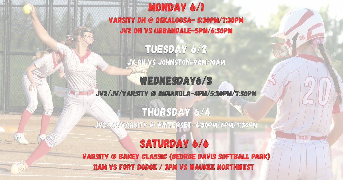 DCGHSSB's tweet photo. We have a busy week at the ball field! 😎🥎 https://t.co/uh4Oy7yl1O