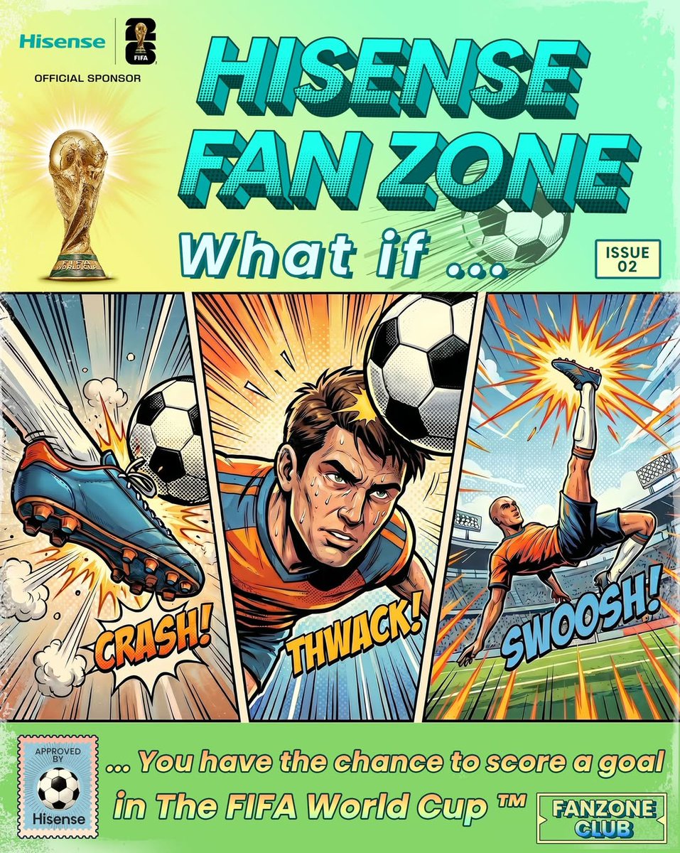 HisenseCA's tweet photo. What if you're the superstar, clear on goal. ⚡️
How will you finish the chance?
Volley, diving header, or bicycle kick?
Pick your moment👇

#Hisense #InnovatingABrighterLife #HisenseFanZone https://t.co/6gfEY45Xo9