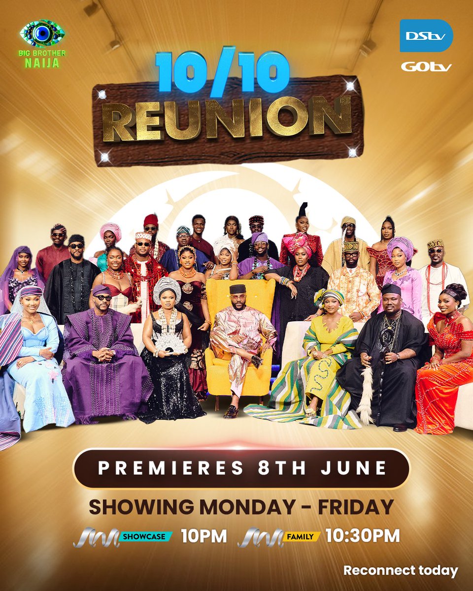 africamagictv's tweet photo. The 10/10 house was 24/7, and now the screenshots 
are finally due. 😭

The #BBNaijaReunion premieres on 8 June on Africa Magic Showcase at 10 PM WAT and Africa Magic Family at 10:30 PM WAT

Get reunion-ready and reconnect via the MyDStv/MyGOtv app. https://t.co/A5c8nNZ9OK