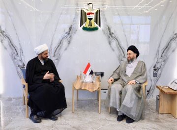 alrsafa911's tweet photo. السيد عمار الحكيم يستقبلُ سماحةَ الشيخ الأمين قيس الخزعلي وجرى خلالَ اللقاءِ بحثُ آخرِ المستجداتِ على الساحةِ السياسية، والتأكيدُ على أهميةِ تعزيزِ الاستقرارِ ودعمِ مساراتِ الحوارِ والتفاهمِ بينَ مختلفِ القوى الوطنية. https://t.co/OO7jDO1DtF