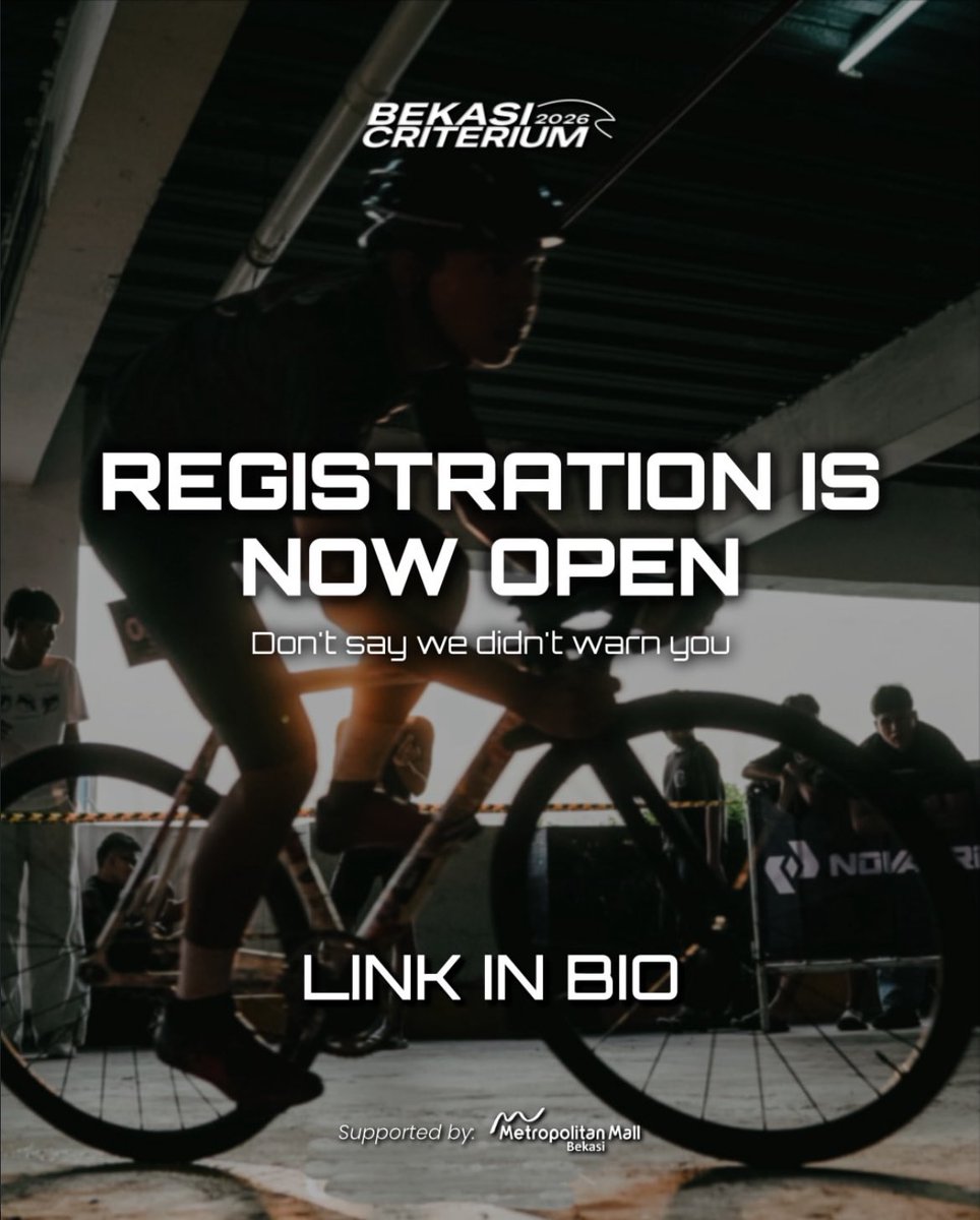 palugada_bre's tweet photo. P Balap! Bekasi Criterium 2026 #fnfjb https://t.co/jwePVm1IR0