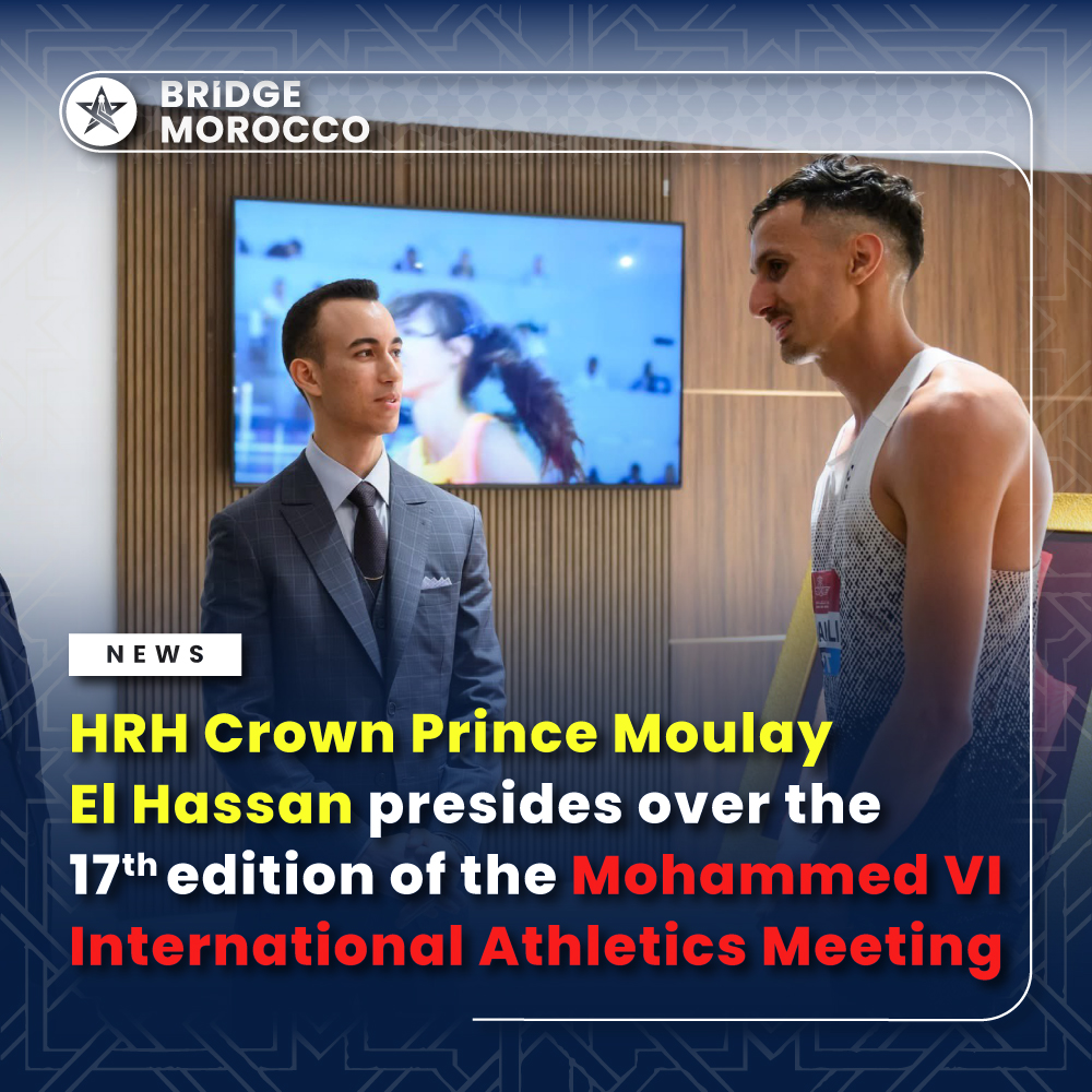 BridgeMorocco's tweet photo. HRH Moulay El Hassan presided over the 17th Mohammed VI International Athletics Meeting in Rabat 🇲🇦

A major Diamond League event bringing together the world’s top athletes and showcasing Morocco’s growing role in international sport.

#BridgeMorocco #DiamondLeague https://t.co/1qqBzpWt3E