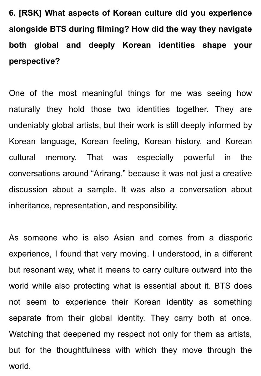 Livheartt's tweet photo. “BTS does not seem to experience their Korean identity as something separate from their global identity. They carry both at once.”

FUCKING LOUDER PLEASE FOR ALL THOSE AT THE BACK 👏🏼👏🏼👏🏼 https://t.co/4aJYiNgY9n