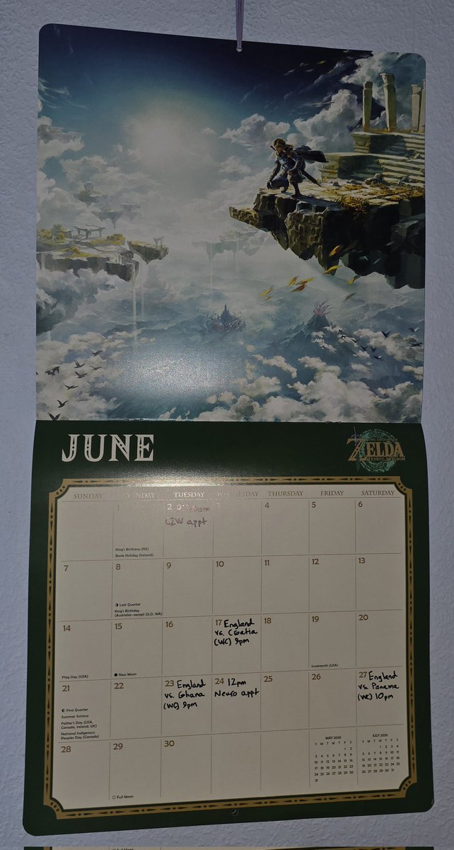 Comptinator's tweet photo. Link overlooks Hyrule from above during this year's #FIFAWorldCup. Bring it on. #June1st #1stJune #june2026 #legendofzelda https://t.co/wRZKU8jzT4