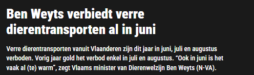 ciwfnl's tweet photo. Vlaanderen breidt het verbod op verre veetranporten tijdens de zomer uit. Een belangrijke stap om dieren beter te beschermen tegen lange transporten bij hoge temperaturen. Tegelijkertijd worden nog altijd veel dieren over lange afstanden vervoerd. Meer bescherming blijft nodig. https://t.co/wIYbNnHJKE