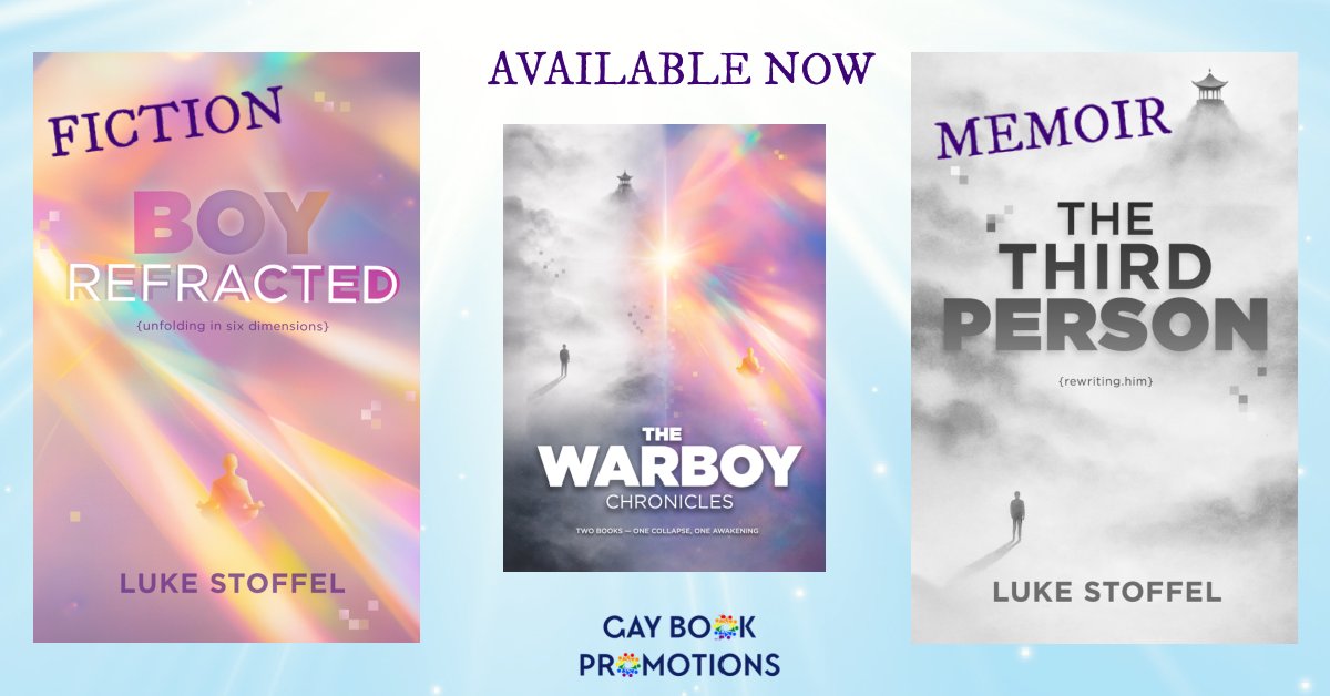 gaybookpromo's tweet photo. ✨RELEASE DAY ✨

The Warboy Chronicles by Luke Stoffel

❤️  MM Contemporary Literary Fiction
🧡 Sci-Fi
💛 Attachment
💚 Breakup
🩵 Enlightenment
💙 Memoir
💜 Read them in any order. They complete each other.

#series #gaybookpromotions #fiction #memoir

https://t.co/kquYWhYE19 https://t.co/UaPbxYqkuL