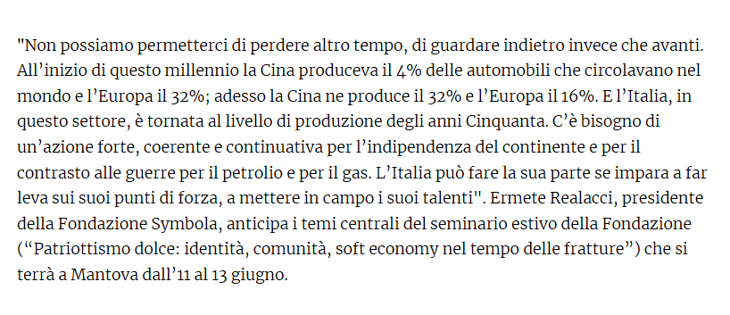erealacci's tweet photo. Affrontare la sfida climatica non è solo una necessità ma una grande occasione economica. In questo senso gioca un ruolo fondamentale la partita #energetica.  Nonostante la propaganda di #Trump, i numeri parlano chiaro: puntare con decisione su efficienza e #rinnovabili è la strada maestra per recuperare i ritardi e costruire un futuro di indipendenza e sviluppo. 
Anche di questo parleremo al #SeminarioEstivo di @SymbolaFondazio a #Mantova dall'11 al 13 giugno. 

Qui maggiori info e il programma: https://t.co/j76SjkFk7C @HuffPostItalia