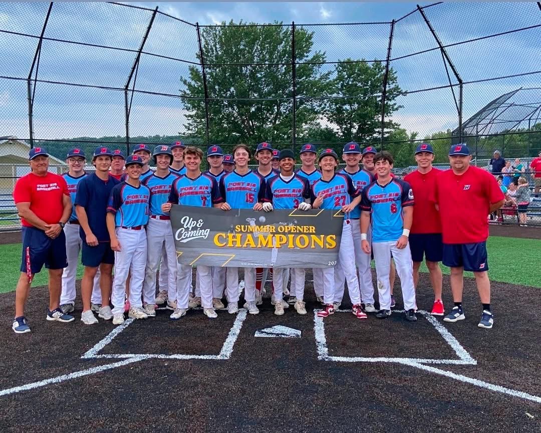 Post218Baseball's tweet photo. The 19U boys brought home the championship for the Up &amp; Coming Summer Opener Tournament against a field of club teams! 

Both the semi-finals and championship ended with walk-off hits, including a suicide squeeze by Ben Nieder to cap a 5-run comeback in extra innings! https://t.co/QTQpYonu7K