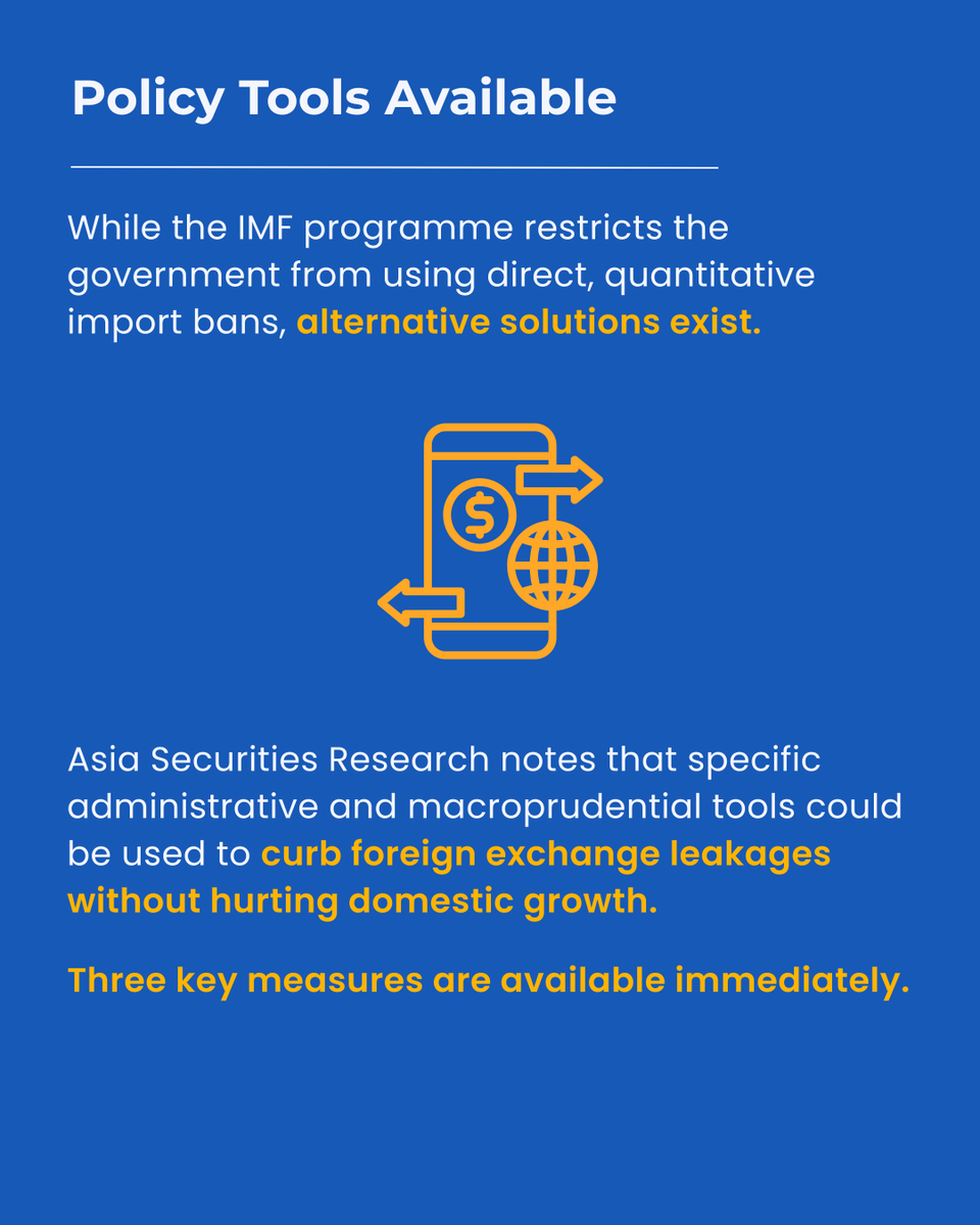 AsiaSecurities's tweet photo. While the Central Bank’s recent 100bps policy rate hike steadied LKR volatility, the currency is still under pressure.

​Asia Securities Research breaks down three powerful macroprudential tools available to curb FX leakages and stabilize the exchange rate. https://t.co/dveWxviEtH