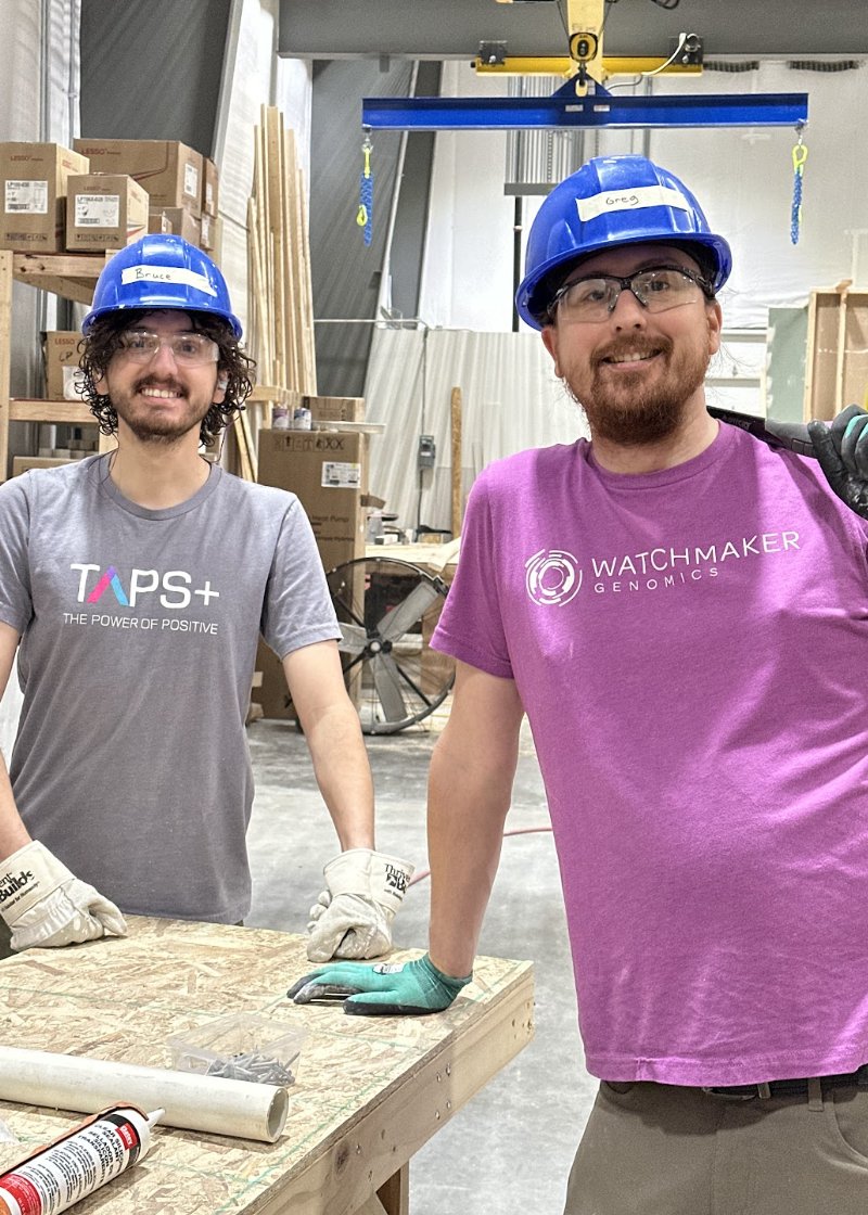 WatchmakerGeno1's tweet photo. For the 4th year in a row, our Watchmakers teamed up with #HabitatForHumanity to help build a home for a family in need. 🏡🔨 From painting &amp; nailing to sealing gaps, the team put their skills to work, &amp; learned that “measure twice, cut once” is easier said than done. 😅 https://t.co/qmkAhiSgUc