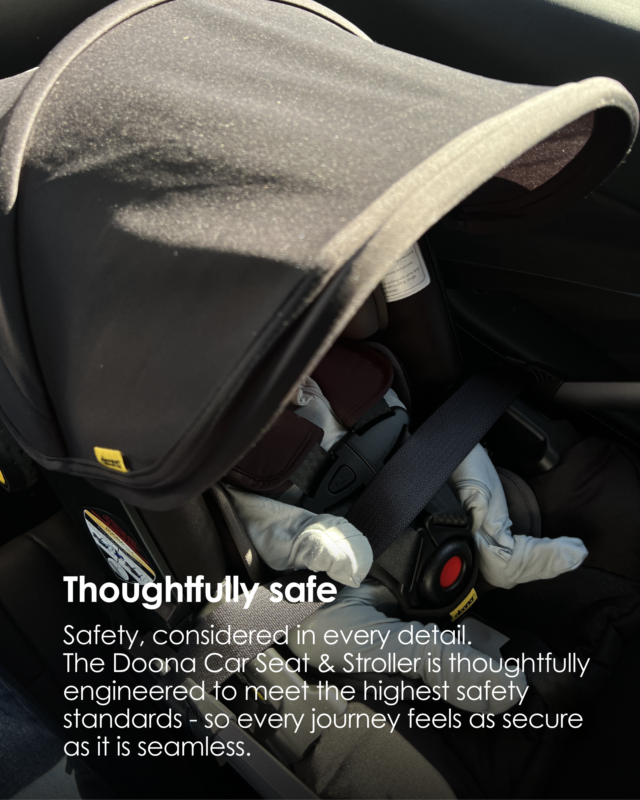 doonausa's tweet photo. Safety is everything.

The Doona Car Seat &amp; Stroller is designed with every detail in mind, so your baby is protected on every ride, every time. From advanced safety standards to seamless transitions, it’s made to give you peace of mind wherever you go.

#doonalife https://t.co/BXQwpE06BO