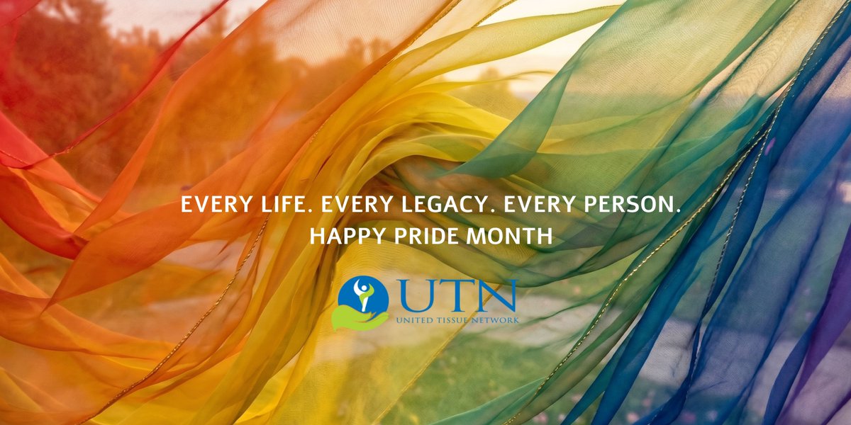 UnitedTissue's tweet photo. June is Pride Month. United Tissue Network proudly stands with the LGBTQ+ community — in life, in legacy, and in the belief that every person deserves compassion and dignity. 🏳️‍🌈❤️ https://t.co/m6WJzXUk8i