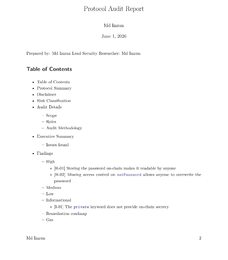 itz_Imran29's tweet photo. 🚨 Wrote my first professional Web3 Smart Contract Audit Report  Identified critical vulnerabilities and documented real security findings in Solidity smart contracts.  Beginning of my blockchain security journey
 📷 Report:
https://t.co/oU8sd52VU1

#Web3‌‌ #security #eth #first https://t.co/S7dl24fOnn