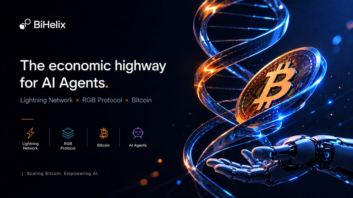 BiHelix_'s tweet photo. The broader crypto market is solidifying its foundation, but the real alpha isn’t just in accumulation—it’s in programmatic execution.

Why will the next wave of capital flood into the $Bitcoin ecosystem? Because the trillion-dollar AI Agentic Economy demands an immutable, hyper-scalable, and frictionless settlement layer.

While others debate, #BiHelix is building the economic highway for digital citizens. By fusing the #Lightning Network and #RGB protocol, we aren't just scaling $BTC; we are giving #AI Agents true economic sovereignty to transact instantly and autonomously.

The machine intelligence era is scaling. Are your assets ready to flow? ⚡️

$BTC #LightningNetwork #RGB #AIAgents #Web3 #BiHelix
