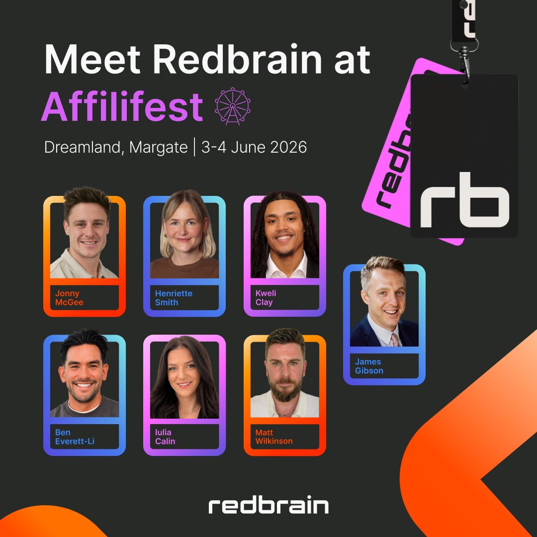 RedbrainGlobal's tweet photo. We’re heading to #Affilifest this week 🎡 Redbrain is proud to be sponsoring one of the most energetic events in affiliate marketing, where real conversations happen, with all the fun of the fair! If you’re there, come and say hello at stand 15. We’d love to connect. https://t.co/GOMeruymH0