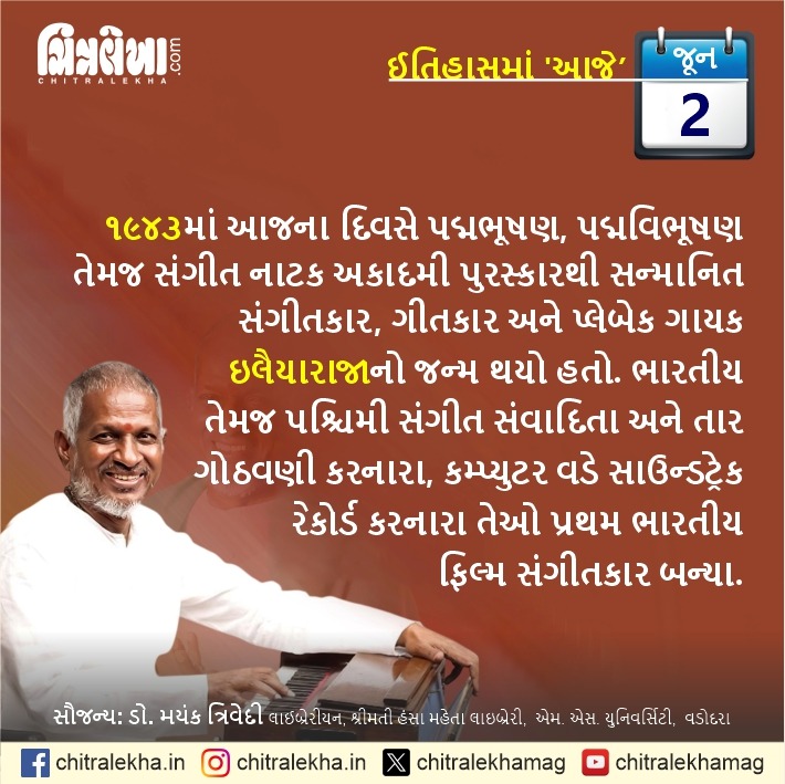 chitralekhamag's tweet photo. Today In The History
#todayinthehistory #today #TodayInHistory #Chitralekha #ChitralekhaNews https://t.co/cI117lDZGm