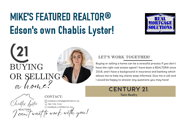 MikeToporowsky's tweet photo. Mike's FEATURED REALTOR® is respected real estate pro, Chablis Lyster, of Century 21 Twin Realty in Edson! Check out her Feature Sections at https://t.co/wWQhCGYd7V https://t.co/gtOIoW9AQP