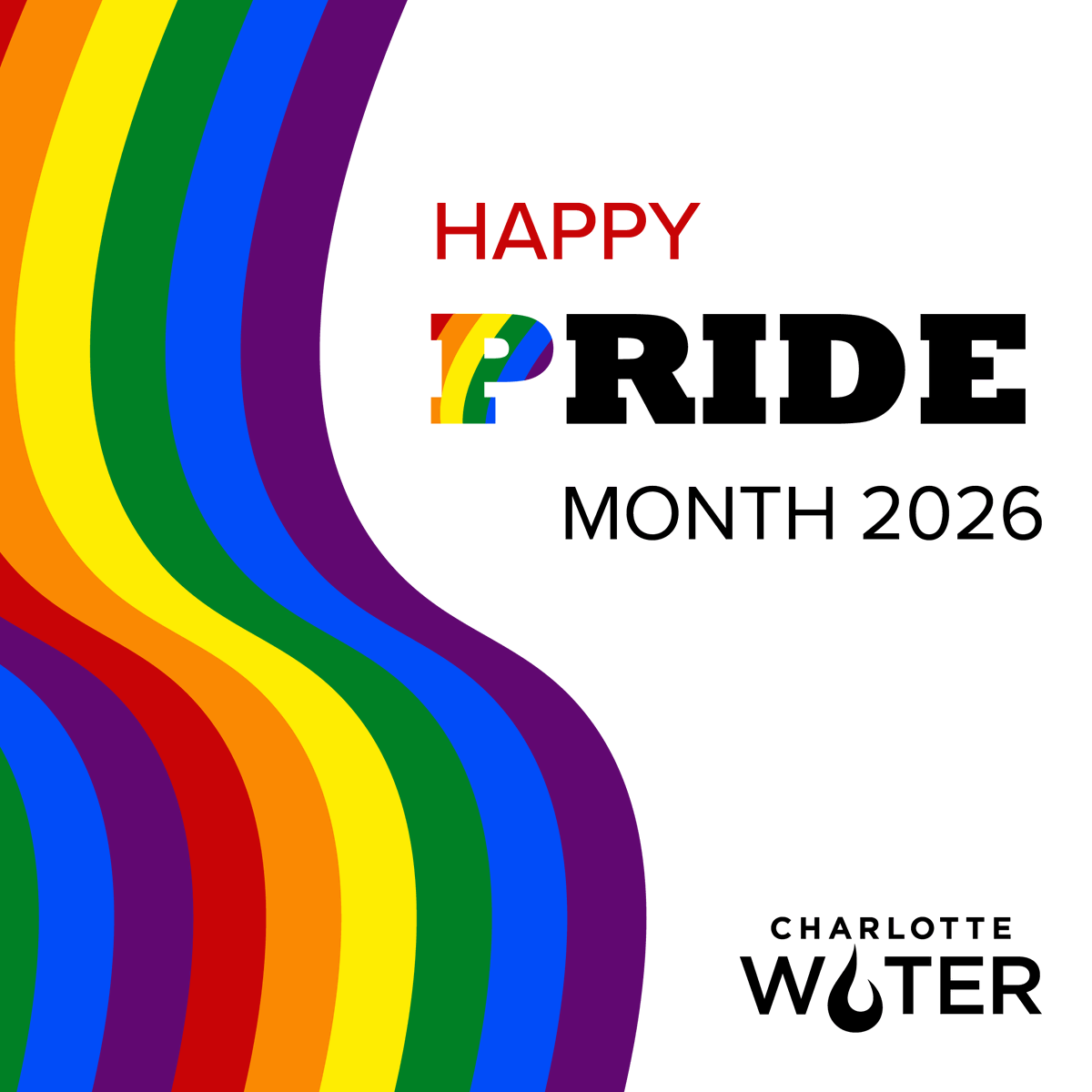 CLTWater's tweet photo. We're proud to support a community where everyone feels valued, respected, and included. Happy Pride Month! 🌈 https://t.co/qY4AQocZIz