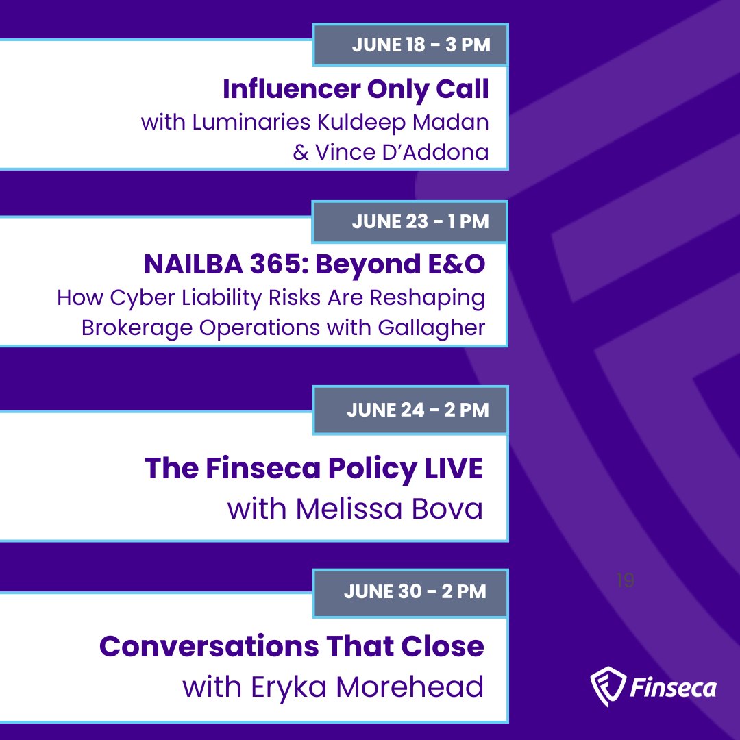 Finseca's tweet photo. June's lineup has arrived, and it's looking great ↓

A robust lineup featuring actionable ideas that you can implement immediately.

View all upcoming events and register here: https://t.co/T4BKDfYgok

@zocksio @GallagherGlobal @wifsnational https://t.co/IErIkJVlhQ