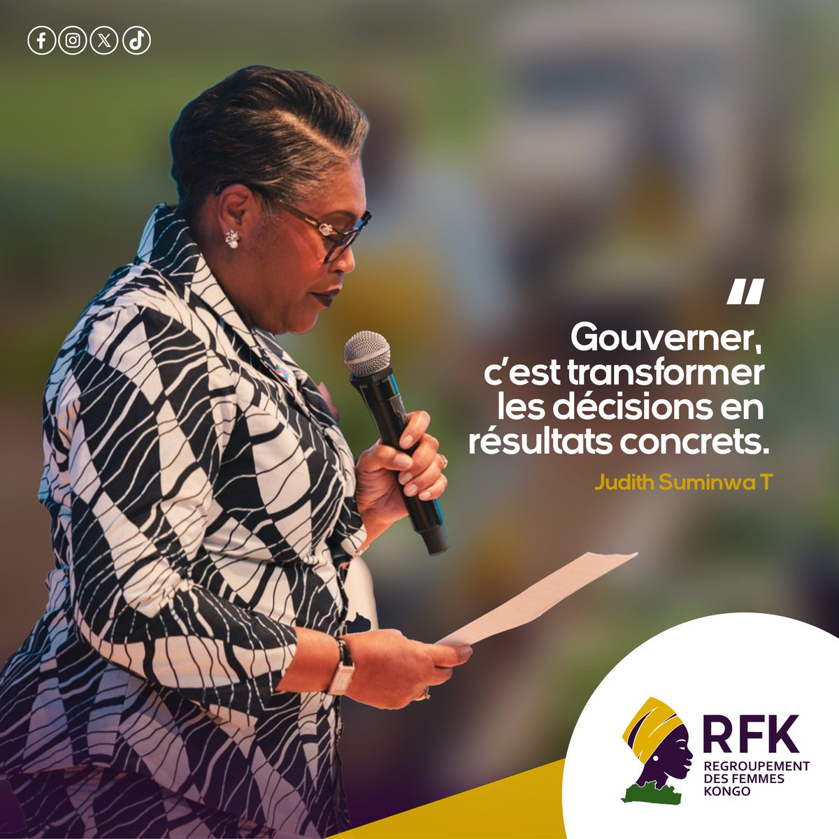 rfk_rdc's tweet photo. « Gouverner, c’est transformer les décisions en résultats concrets. » 

Cette vision portée par Madame Judith Suminwa Tuluka nous rappelle que le leadership se mesure à l’impact positif qu’il génère dans la vie des citoyens.

Que ce mois de juin vous apporte réussite, opportunités, santé et accomplissements dans tous vos projets.

#RFK #RDC #Gouverner #Leadership