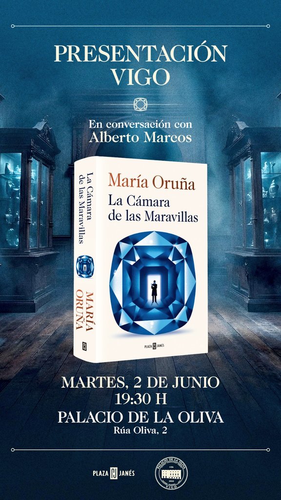 maria_oruna's tweet photo. 🔴 Esta semana arrancan las presentaciones de La Cámara de las Maravillas.
📚Martes 2, Vigo.
📚Jueves 4, Burgos.
📚Viernes 5, Valladolid.
📚Sábado 6 y domingo 7, Feria del Libro de Madrid.
Si os apetece nos vemos, marineros. https://t.co/KyzZ6UzJId