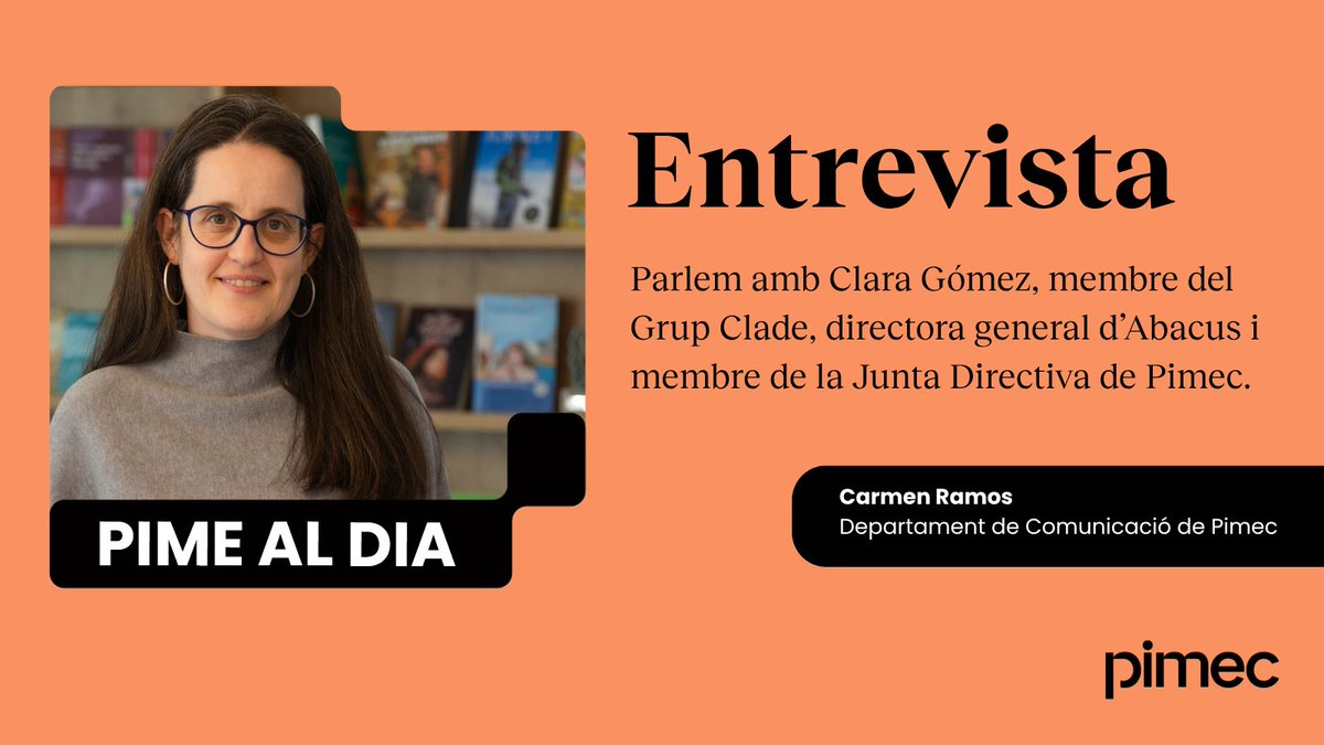 EnActiu's tweet photo. 📰 Entrevista a Clara Gómez, directora general d'@AbacusCoop, membre del @grupclade i de la Junta Directiva de @Pimec.

"L’economia del futur necessita empreses que no només busquin rendibilitat, sinó també retorn social".

✍ @carmennramos

https://t.co/by1A6YEuTG https://t.co/OIzYBbGRs1