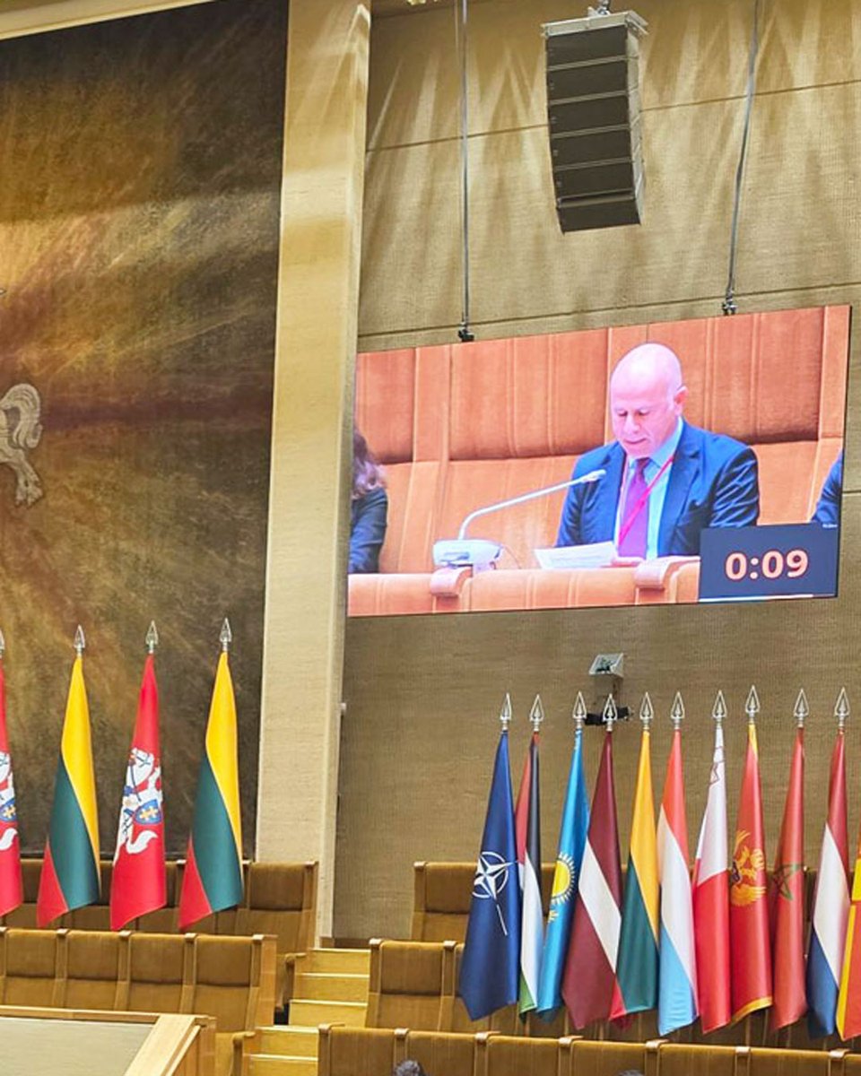 ep_diplomacy's tweet photo. "The strength of the Alliance rests not only on its military capabilities but on the political will of its parliaments to ensure sustainability and the support of its citizens." - Salvatore De Meo, Chair of the EP Delegation 🇪🇺

The @europarl_en sent a delegation of 8 MEPs, led by @salv_de_meo, to the Spring Session of the NATO Parliamentary Assembly #NATOPAVilnius - the last major parliamentary gathering before the NATO Ankara Summit in July.

🔎 Read the full statement: https://t.co/F45genHGP0

With @salv_de_meo @wbeke @MichalSzczerba Tobias Cremer @arekmularczyk @sarecmarjan @MStakis @kyllonen_merja

📷 Group photo of MEPs; Spring Session Plenary at the @LRSeimas; group photo of @KubiliusA, European Commissioner for Defence and Space; @MarcosPerestre1, President of the NATO Parliamentary Assembly; @IRuginiene, Prime Minister of the Republic of Lithuania; Radmila Shekerinska, @DepSecGenNATO; @juozas_olekas, Speaker of Parliament of the Republic of Lithuania; @GitanasNauseda, President of the Republic of Lithuania.

#parliamentarydiplomacy #SEDE #DNAT