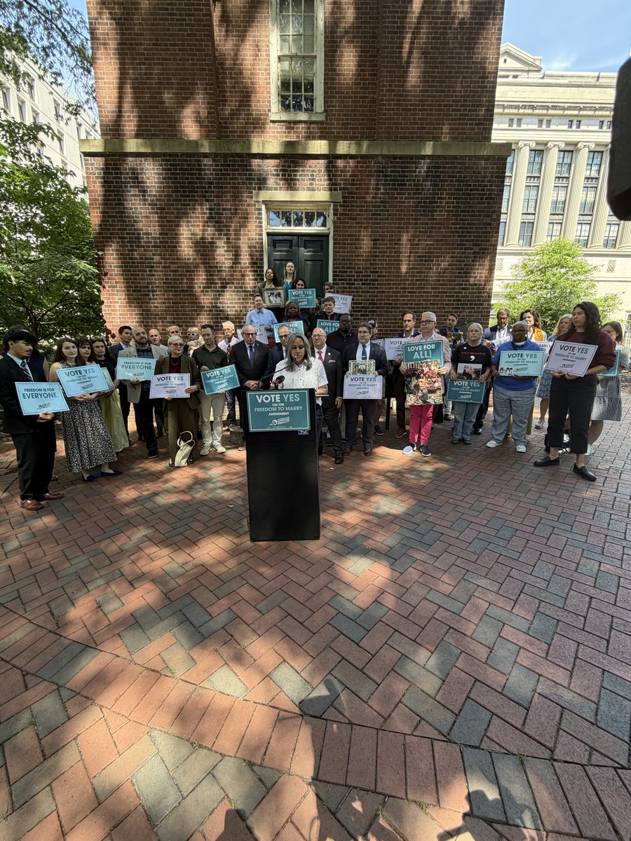 TylerEnglander's tweet photo. Happening Now: Virginians for Marriage Equality is launching its statewide campaign in favor of a proposed constitutional amendment to protect same-sex marriage in the Virginia Constitution.

Currently, Virginia's Constitution bans same-sex marriage, however, that ban is unenforceable due to federal court rulings.
