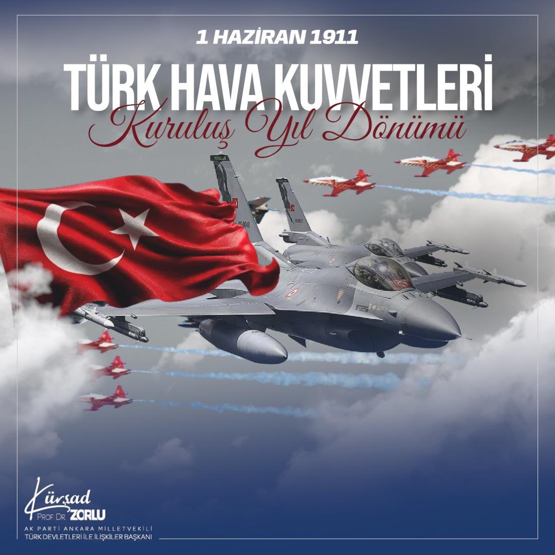 zorlu77's tweet photo. Türk Hava Kuvvetleri’nin kuruluş yıl dönümünü kutluyor; vatan semalarında üstün görev anlayışıyla hizmet eden tüm personelimizi saygı ve minnetle selamlıyoruz.

1 Haziran 1911’de temelleri atılan Türk Hava Kuvvetleri’nin kuruluş yıl dönümü kutlu olsun. 

Bu vesileyle aziz şehitlerimizi rahmetle, gazilerimizi şükranla anıyor; Türk havacılığının gelişimine emek veren herkese teşekkür ediyoruz. 🇹🇷✈️

#TürkHavaKurumu #THK