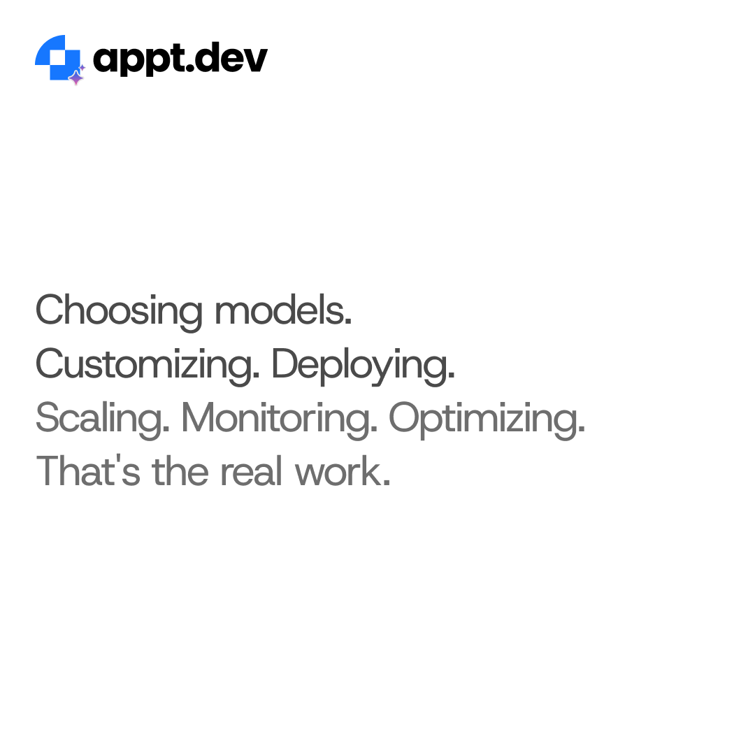 ApptDev's tweet photo. AI sounds powerful. Until you try to actually use it. https://t.co/Vr4cfsii6k