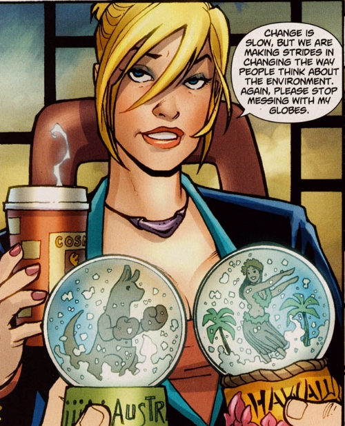 TylerSmall812's tweet photo. If they wanted to go Second Wave Feminist, Power Girl/Karen Starr/Kara Zor-L is a better vehicle for that.

She's not as earnest and optimistic as Supergirl in the comics and is literally a confident "girl boss" (as in a business woman) who wants to be taken seriously for her merit and not on her looks or her identity as Earth-2 Supergirl.

She has that Jessica Rabbit "I'm not bad. I'm just drawn that way," energy about her and even feminists love Jessica Rabbit.