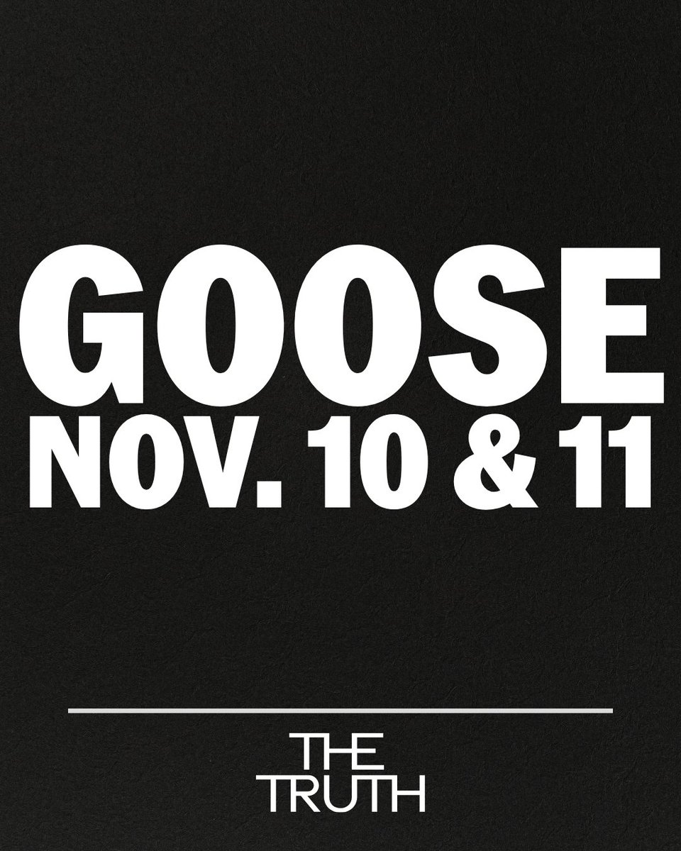 TheTruthNSH's tweet photo. LIGHTNING 100 PRESENTS: An Evening with Goose
LN All Access Presale: Thurs. @ 10AM CT
General Public On Sale: Friday @ 10AM CT
🎫👉 https://t.co/ITujymezhb https://t.co/dLKiVb3ePR
