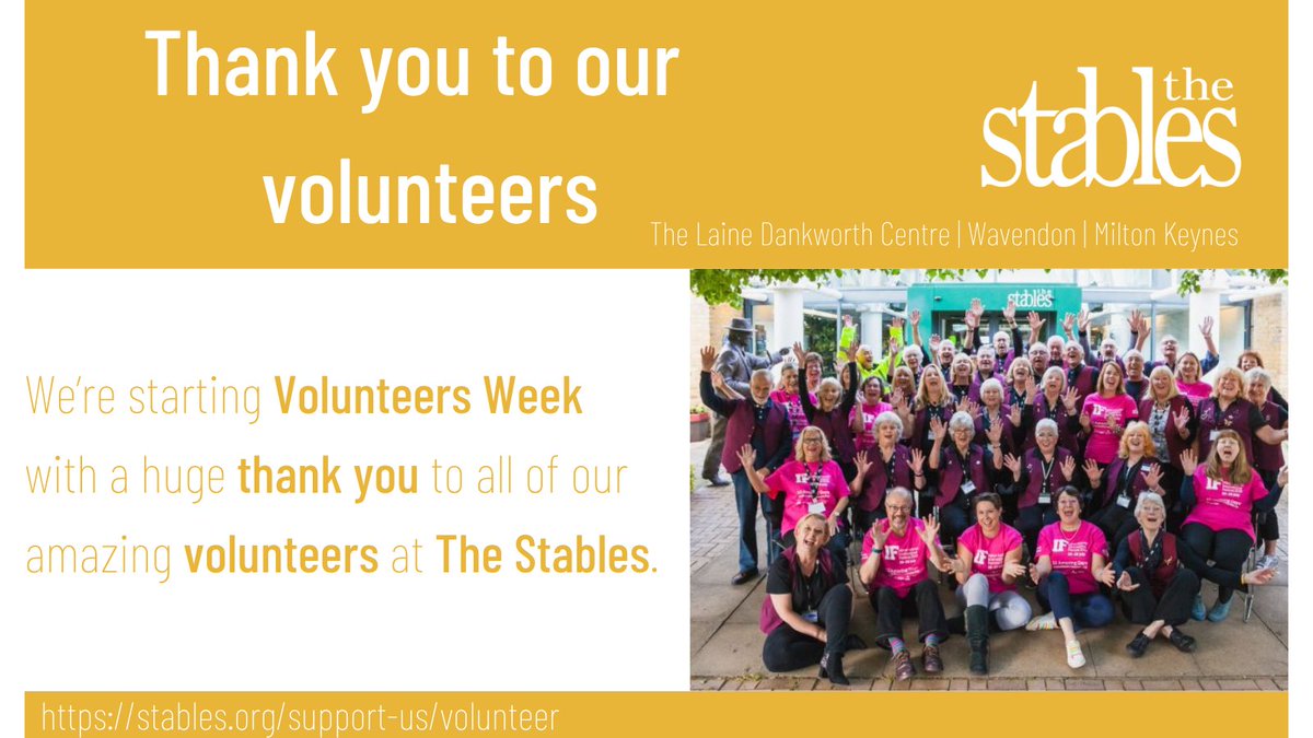 StablesMK's tweet photo. A huge THANK YOU to every single one of our amazing volunteers.

We truly couldn’t do it without you. Thank you for everything you do to support The Stables ! ❤️

#VolunteerWeek #ThankYouVolunteers #CommunitySupport #MakingADifference #Volunteers #Teamwork https://t.co/oJA8HX7ctN