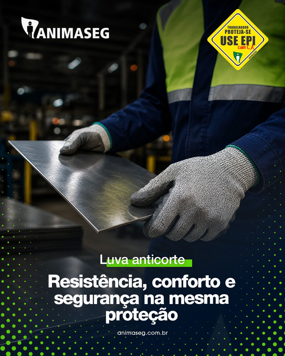 ANIMASEG's tweet photo. Operações com lâminas, chapas e superfícies afiadas exigem proteção técnica adequada:

✔ Fibras resistentes ao corte
✔ Revestimento em PU, nitrilo ou látex
✔ Diferentes níveis de proteção
✔ CA válido para segurança certificada https://t.co/vY0FovhuCk