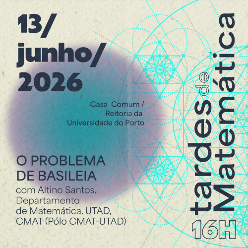 SPMatematica's tweet photo. Tardes de Matemática no Porto - O Problema de Basileia

🗣️ Orador: Altino Santos, Universidade de Trás-os-Montes e Alto Douro
📆 Data: 13 de junho
🕒Hora: 16h00
📌 Local: Casa Comum | Reitoria da Universidade do Porto

Entrada livre! https://t.co/JIGU5OxQt8