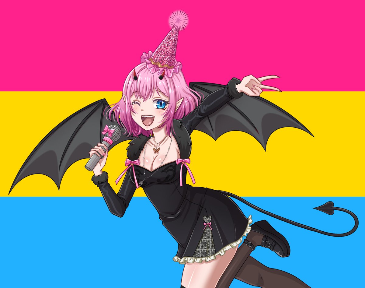 SeveriaVT's tweet photo. Happy priDEMONth my little imps!!! 🏳️‍🌈 (no one is safe from me) >:3 https://t.co/GmnDclHDnr