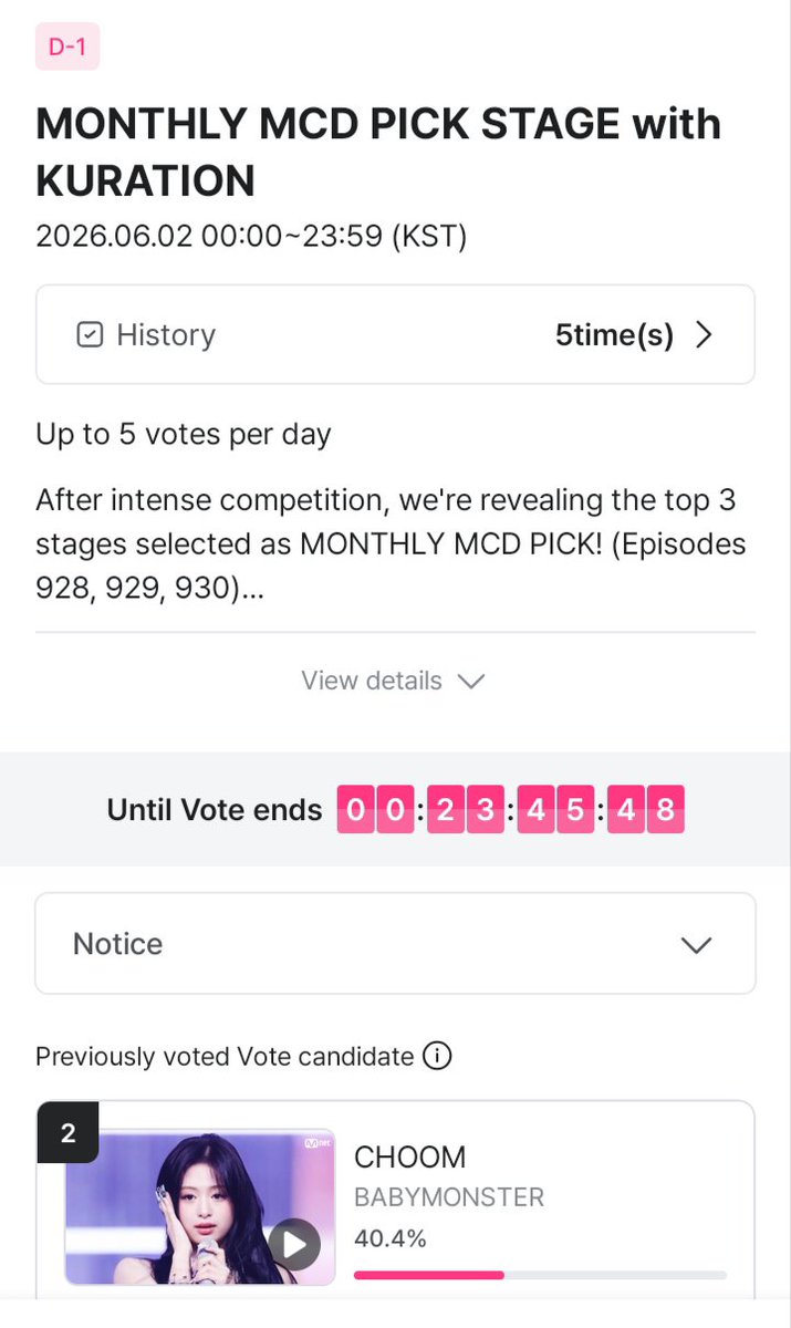 voteforaespa_th's tweet photo. [VOTING COLLAB] 🤝
BABYMONSTER @BMSQ_VT x เอสป้า #aespa

🏆 Monthly MCD Pick Stage
🗳️ CHOOM
✴️ แอป Mnet Plus
📆 02/06 เวลา 21.59 น. ( 24 ชั่วโมง )
✳️ 5 โหวต / 1 เครื่อง (โหวตให้ครบ 5 โหวต)
🎯 1000 แอค 

✅ โหวตแล้วอย่าลืมเมนชั่น มอนตี้จะพรีโหวต LEMONADE ให้เอสป้าวันศุกร์นี้ค่ะ https://t.co/UHbcOVgORS