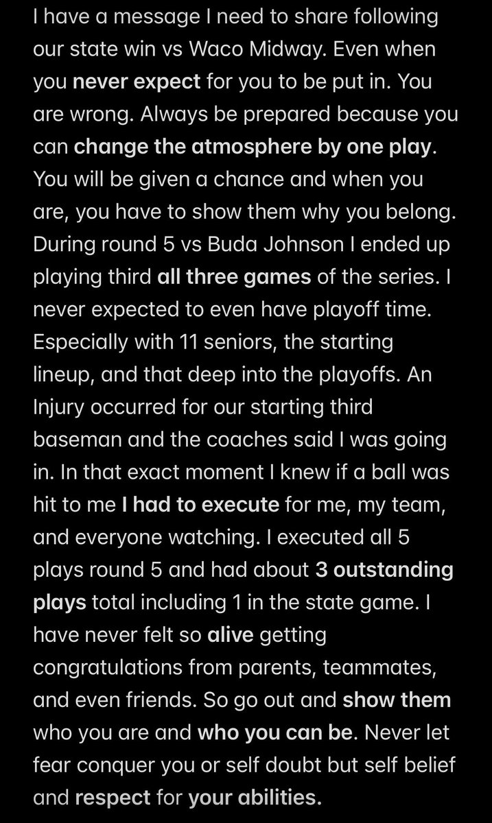 HayliseS33's tweet photo. I figured this message could encourage those who feel like they are too small for the softball world. Just trust yourself and believe and execute when an opportunity presents itself to you. #Opportunity #Encouragement https://t.co/uOtX1QvIY9