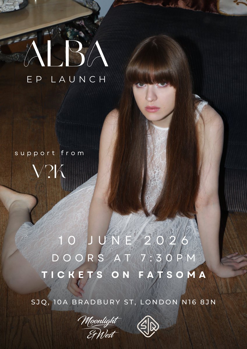 Moonlight_West's tweet photo. Alba is an Italian singer-songwriter whose sound blends contemporary pop with intimate storytelling, exploring transformation, identity, relationships, change and self-discovery. Her EP Launch is this June 10th – a night not-to-be-missed. Tickets on @Fatsoma 💫 https://t.co/vkkXzWuy5B