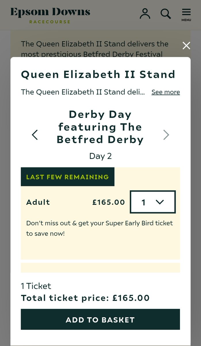 racingblogger's tweet photo. 🚨🎟 !! Ticket prices for the OAKS and DERBY at Epsom Racecourse this week:

• 5th June: OAKS DAY £145 (€167)
• 6th June:  DERBY DAY £165 (€190)

🤯 I've said it for years: the pricing is scandalous for racegoers, especially for Oaks Day, when the card is bang average. https://t.co/3EhCbRBKVe