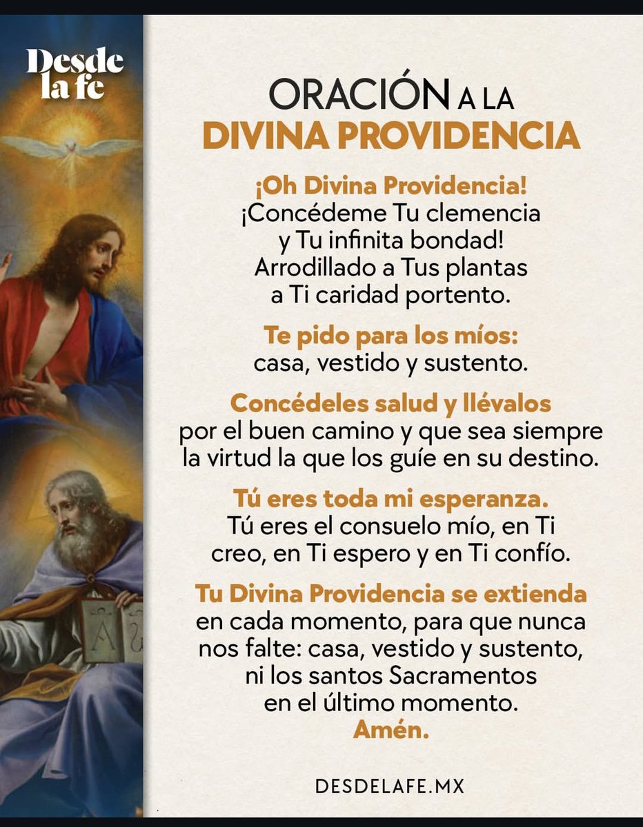 WAHM28's tweet photo. Que Dios te bendiga, cuide, ampare, proteja y favorezca, que no te  apartes de Él.
Que La Virgen te cubra con su manto, que te acompañe tu Ángel de la guarda, que te guíe el Espíritu Santo y que Dios te regale el mejor dia de tu vida.
La Paz contigo.
#01Jun https://t.co/hCXO5TBdHi