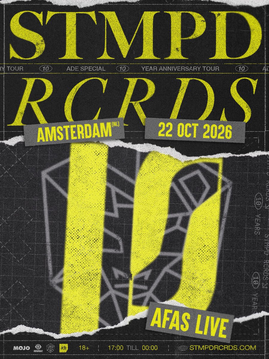 stmpdrcrds's tweet photo. AMSTERDAM!! ❌❌❌ we’re back at AFAS LIVE for ADE on October 22 💛 𝗽𝗿𝗲-𝘀𝗮𝗹𝗲 𝘀𝘁𝗮𝗿𝘁𝘀 𝘁𝗵𝗶𝘀 𝘁𝗵𝘂𝗿𝘀𝗱𝗮𝘆 @ 𝟱𝗣𝗠 𝗖𝗘𝗦𝗧 for the STMPD family. Sign up now via https://t.co/gQAR1gkE2H 👀 p.s. 400 behind-the-booth tickets will be available exclusively during pre sale, so make sure you grab them early 🎫