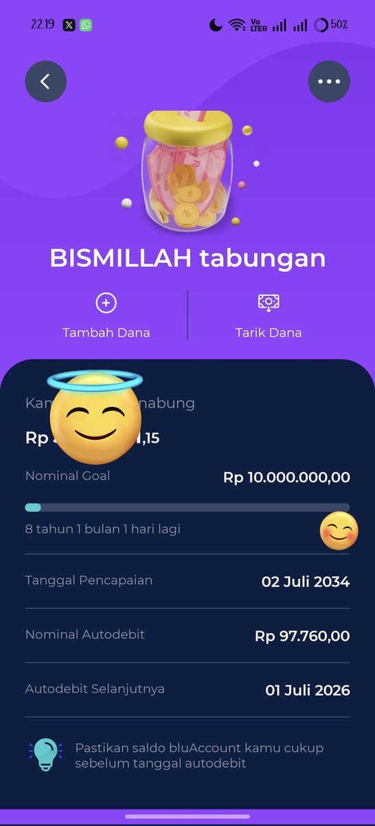 eightdinn's tweet photo. bismillah, mulai nabung, dipermudah diperlancar segala urusannya. aamiin. 🥺🙏 https://t.co/mCg6ZWRh5n
